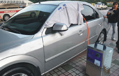 汽車臭氧發(fā)生器消毒